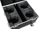 ROADINGER Flightcase 4x LED TMH-X1 Moving Head Beam with wheels