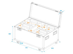 ROADINGER Flightcase 4x LED TMH-X1 Moving Head Beam mit Rollen