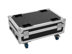 ROADINGER flightcase 4x AKKU BAR-6 Glow QCL Flex QuickDMX mit Ladefunktion