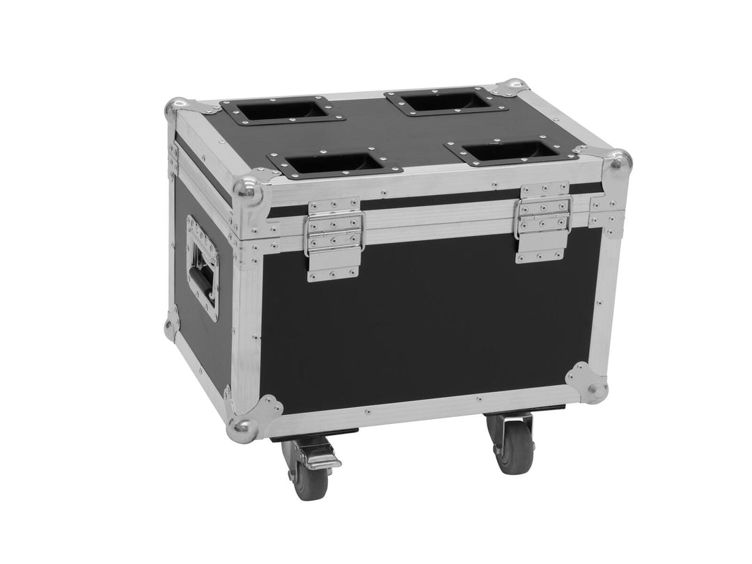 ROADINGER Flightcase 4x LED TMH-13/17/S30/W36 mit Rädern