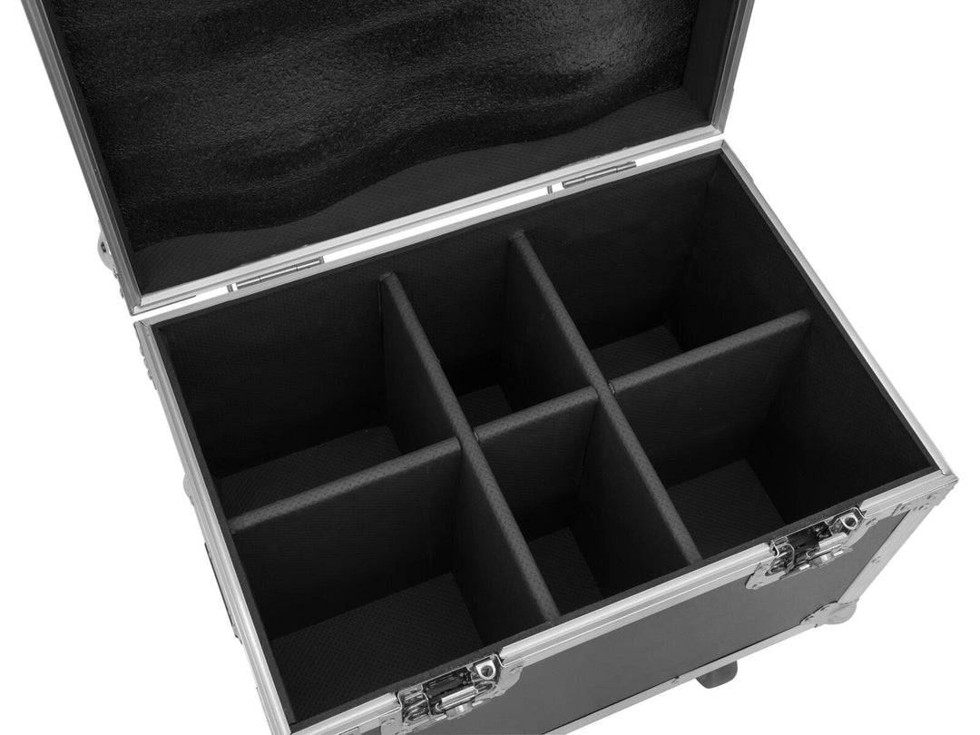 ROADINGER Flightcase 4x LED TMH-13/17/S30/W36 mit Rädern