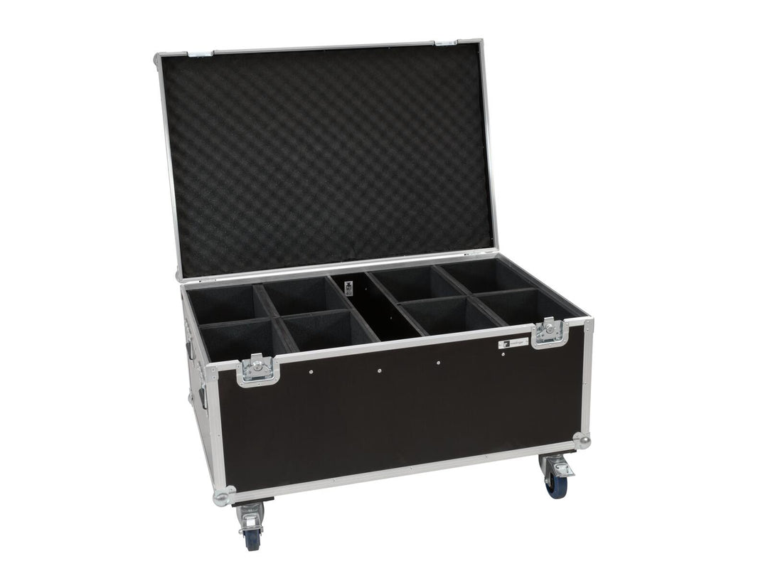 EUROLITE set 8x LED IP PAR 12x8W QCL Spot + case mit Rollen