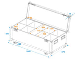 ROADINGER Flightcase 8x LED IP PAR 12x8W QCL/12x9 SQL Spot mit Rollen