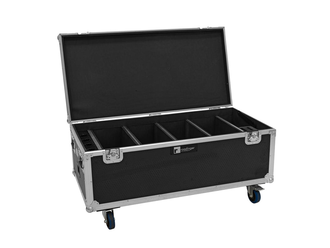 ROADINGER Flightcase für 4x AKKU Multiflood IP 18x10W RGBW Wash CRMX mit Ladefunktion
