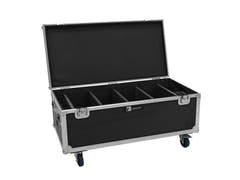 EUROLITE Set 4x AKKU Multiflood IP 18x10W RGBW Wash CRMX + Case mit Rädern