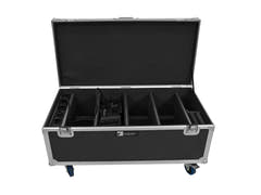 ROADINGER Flightcase für 4x AKKU Multiflood IP 18x10W RGBW Wash CRMX mit Ladefunktion