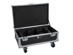 ROADINGER Flightcase 6x AKKU UP-4 QCL Spot QuickDMX MK2 mit Ladefunktion und Rädern