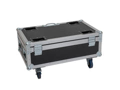 ROADINGER Flightcase 6x AKKU UP-4 QCL Spot QuickDMX MK2 mit Ladefunktion und Rädern
