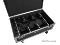 ROADINGER Flightcase 6x AKKU UP-4 QCL Spot QuickDMX MK2 mit Ladefunktion und Rädern