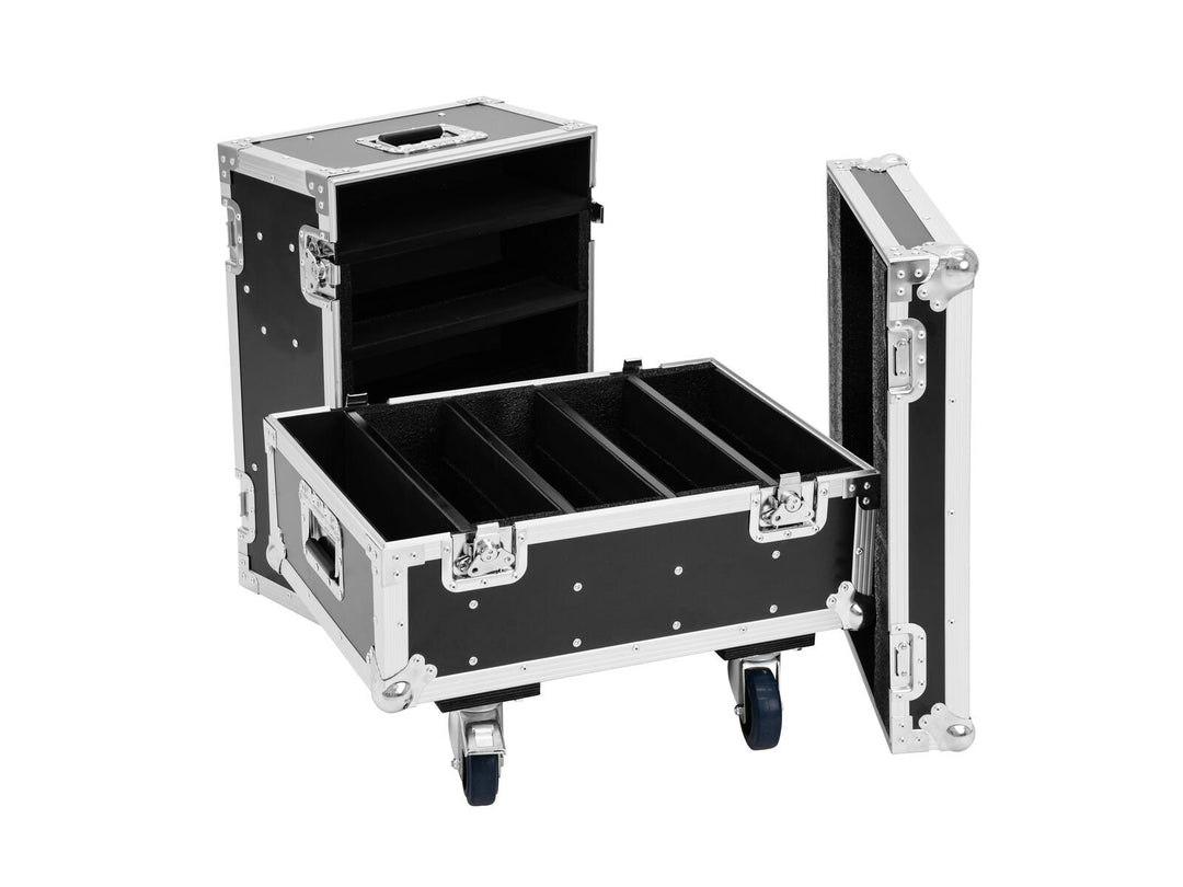 ROADINGER Flightcase 8x IP PIX Strobe RGB CW+WW mit Rädern