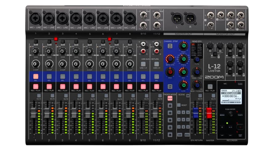 Zoom LiveTrak L-12 digitalmixer und Recorder