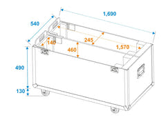Roadinger Flightcase 2x LCD ZL65