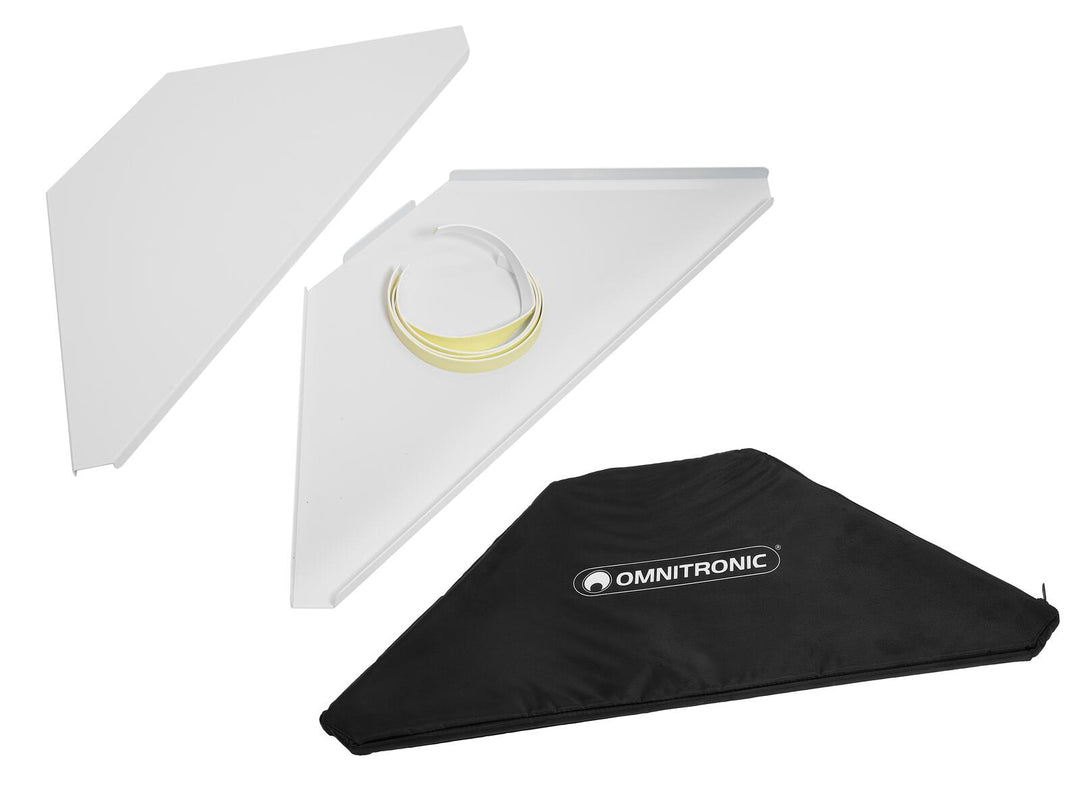 OMNITRONIC Eckplatten inkl. Bag für mobilen DJ-Ständer wh
