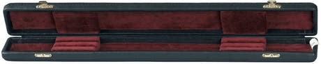 GEWA Etui für Dirigentenstäbe aus schwarzem Kunstleder, Holzschale, handgefertigt