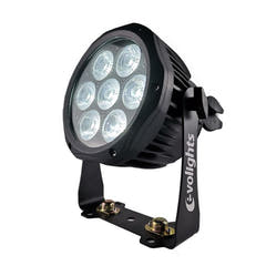 EVOLIGHTS GLACIER 7 LED PAR 7x10W RGBWA-UV IP65 Außenbühnenbeleuchtung
