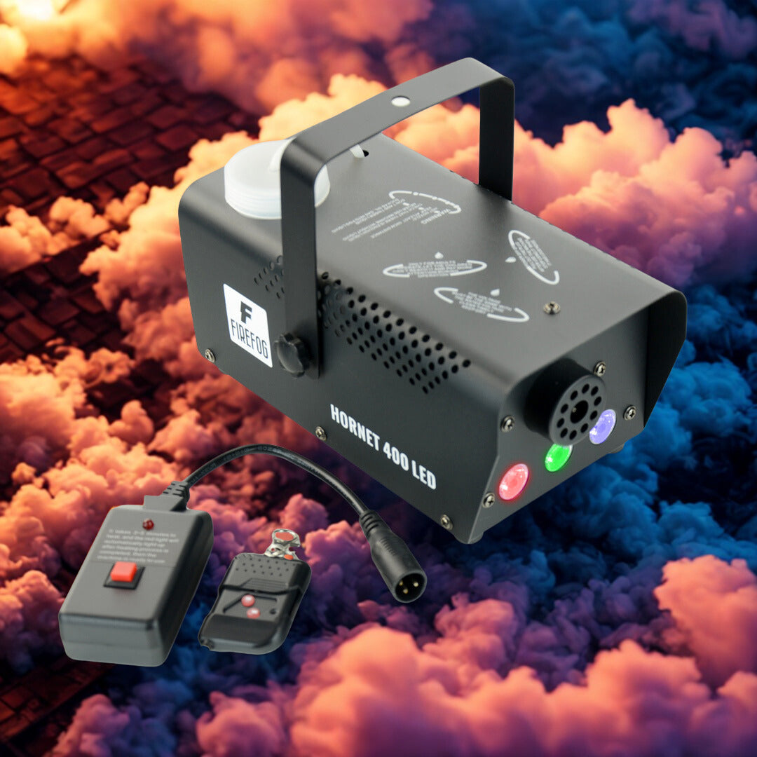 Firefog Hornet 400LED nebelmaschine 400 W mit LED und 2 Fernbedienungen, schwarz