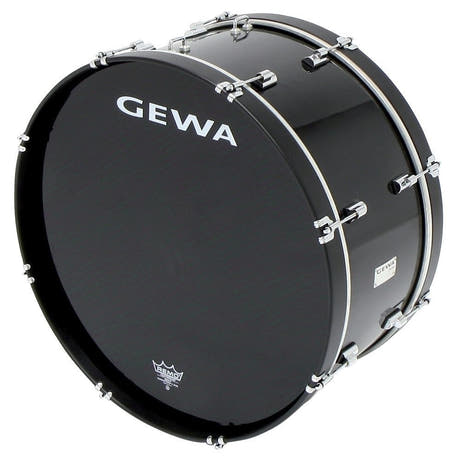 GEWA Marschgroßtrommel 26" x 12", schwarz, Remo-Fell