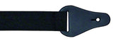 Fire & Stone Ukulelenriemen aus schwarzem Nylon, 40 mm, Lederenden