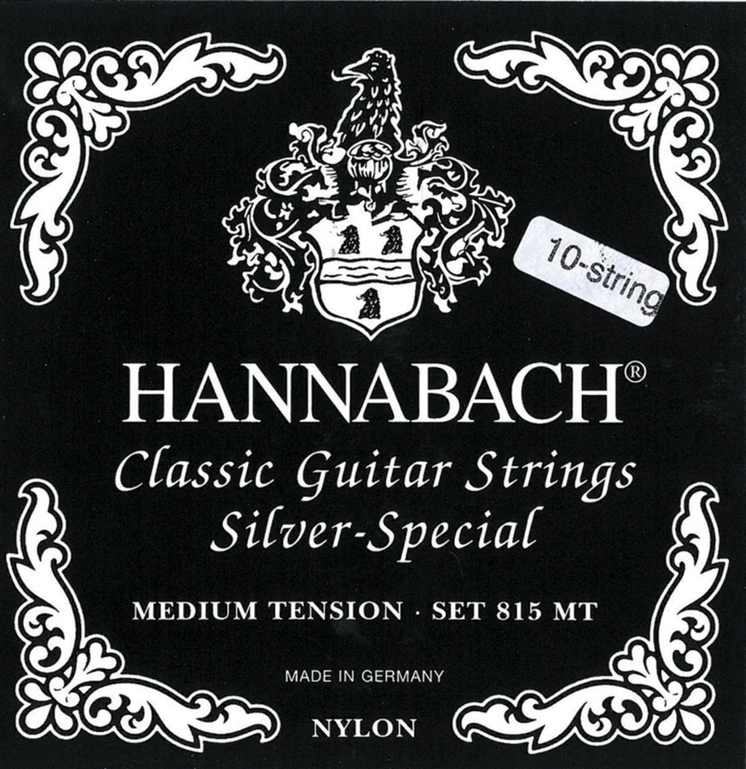 Hannabach Saiten für klassische Gitarren Serie 815 Für 8/10-saitige Gitarren / medium Spannung Silber special - Set 8-saitig medium (81508ZMT)