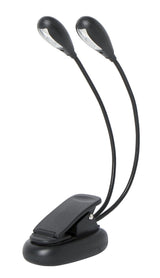 GEWA Notenpultleuchte 02/02 mit zwei Schwanenhälsen und 4 LED