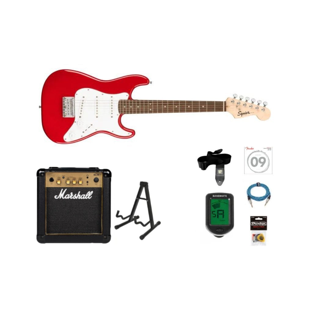 Fender Squier Mini Stratocaster E-Gitarre Starterpaket (Dakota Red)