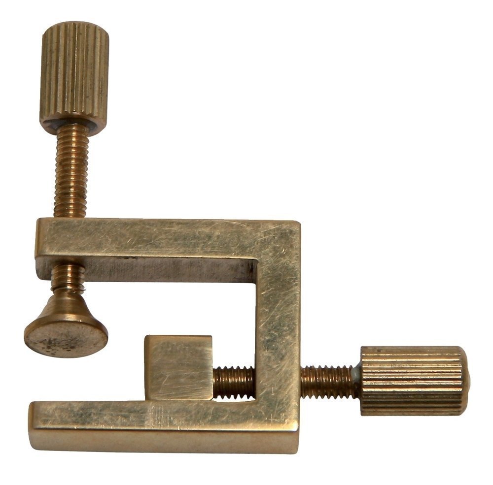 GEWA Kantenklemme aus Messing, 15 x 12 mm, 2 Schrauben