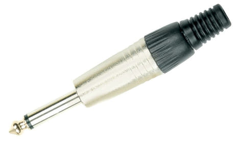 GEWA 6,3 mm Mono-Klinkenstecker mit Zugentlastung