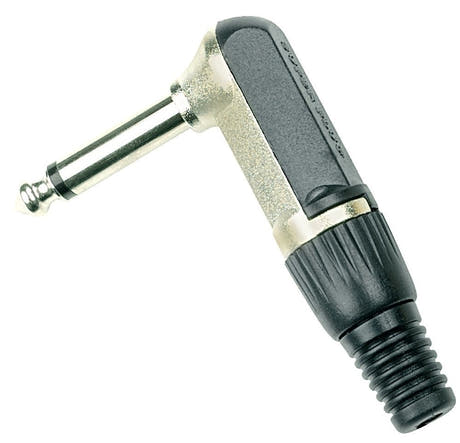 GEWA gewinkelter 6,3-mm-Mono-Klinkenstecker mit Zugentlastung