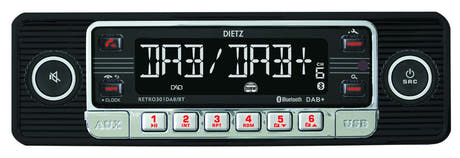 Retro Radio - DAB +, Bluetooth and USB, Black
