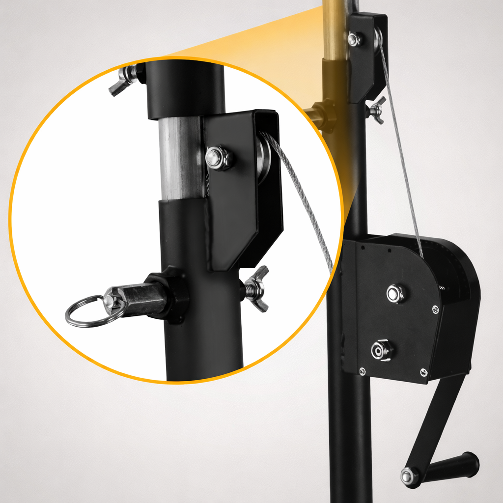 Hardman LS2 wind-up Lichtstativ, 1,6 bis 2,8 m, 50 kg