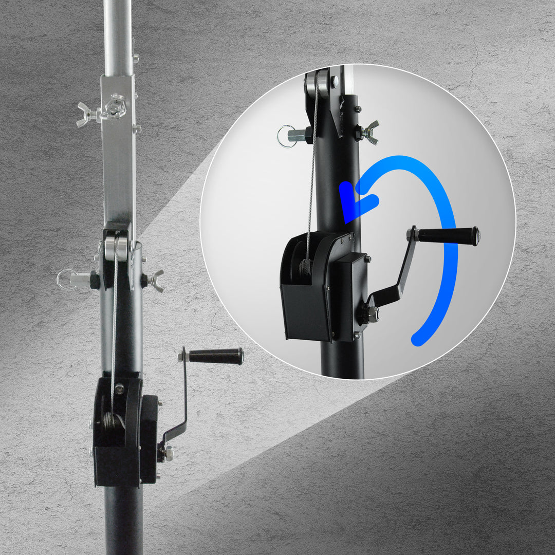 Hardman LS3 wind-up Lichtstativ, 1,7 bis 4,3 m, 65 kg