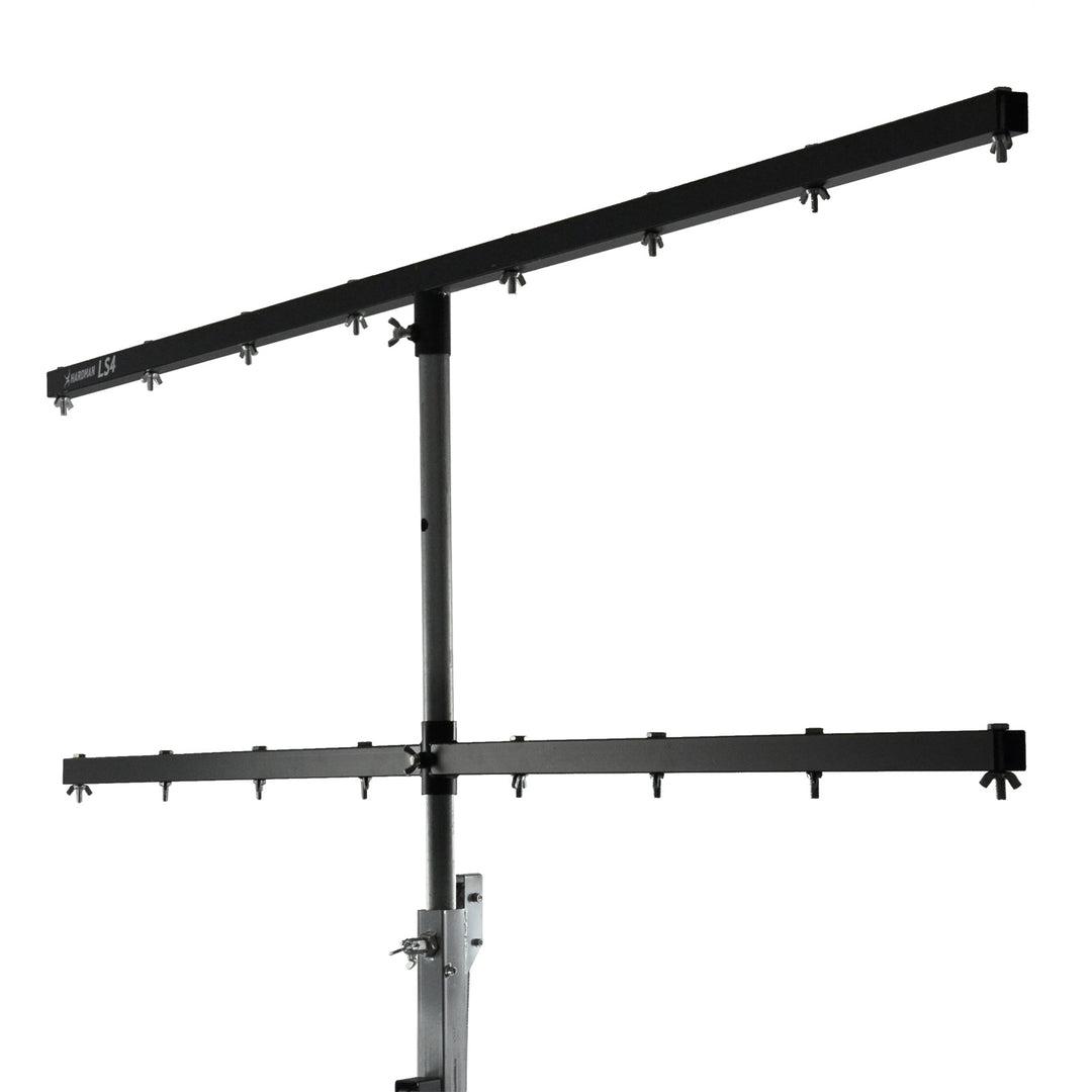 Hardman LS4 wind-up Lichtstativ mit doppelter Quertraverse, 1,7 bis 4,3 m