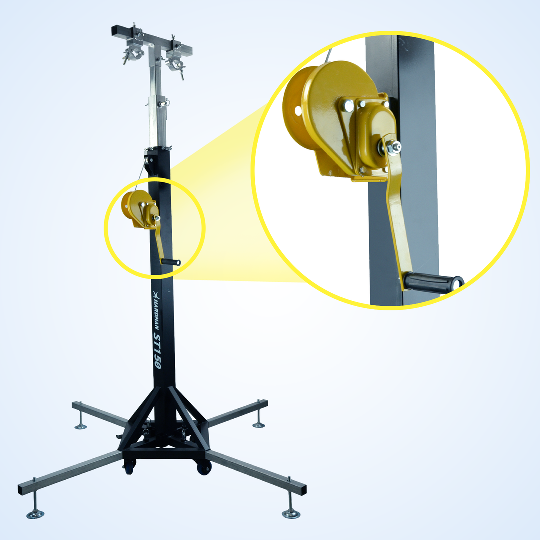 Hardman ST150 Bühnenturm mit Seilzug, 1,75 bis 4,3 m, 150 kg