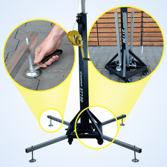 Hardman ST150 Bühnenturm mit Seilzug, 1,75 bis 4,3 m, 150 kg