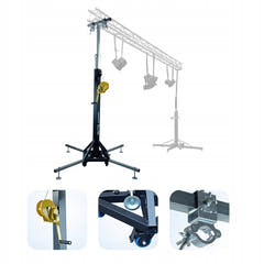 Hardman ST150 Bühnenturm mit Seilzug, 1,75 bis 4,3 m, 150 kg