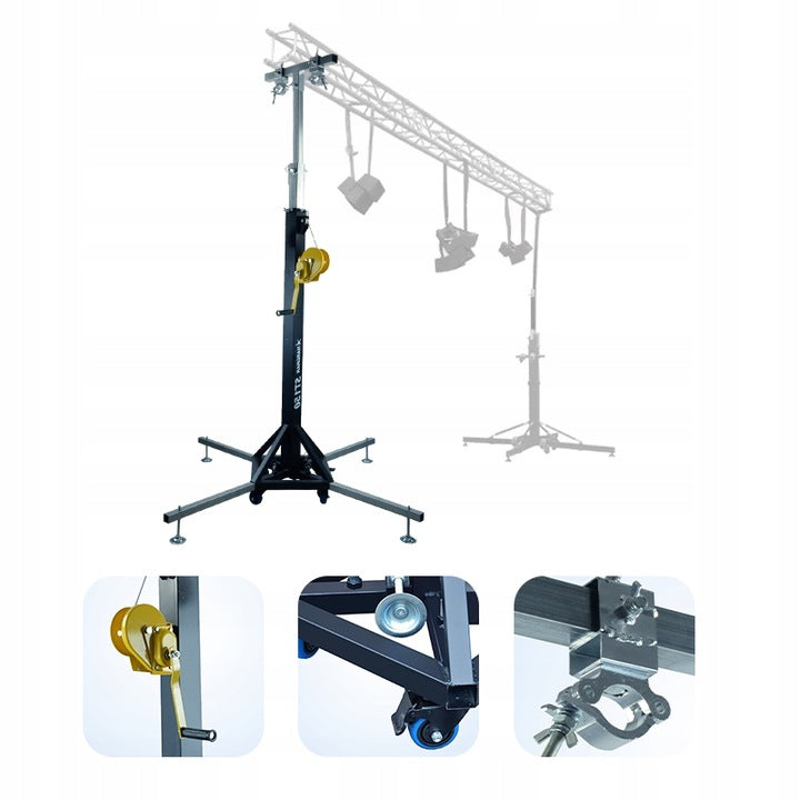 Hardman ST150 Bühnenturm mit Seilzug, 1,75 bis 4,3 m, 150 kg