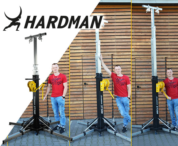 Hardman ST300 Bühnenturm mit Seilzug, 2 bis 5,5 m, 300 kg