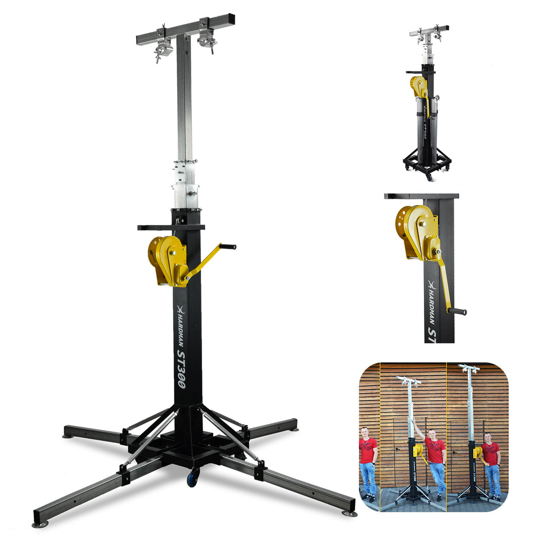 Hardman ST300 Bühnenturm mit Seilzug, 2 bis 5,5 m, 300 kg