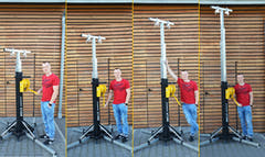Hardman ST300 Bühnenturm mit Seilzug, 2 bis 5,5 m, 300 kg