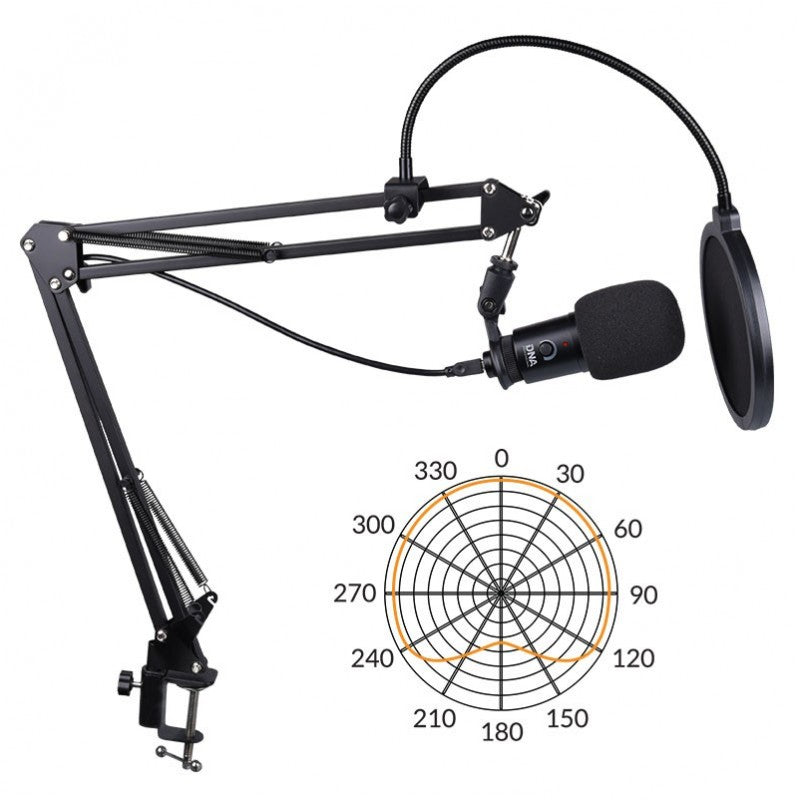 DNA CM USB KIT Kondensator USB Mikrofon Schwenkarm Popfilter Kabelset