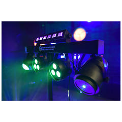 LIGHT4ME T-BAR LED PAR Blütenkugel Laser UV Strobe Diskobeleuchtung Multieffekt