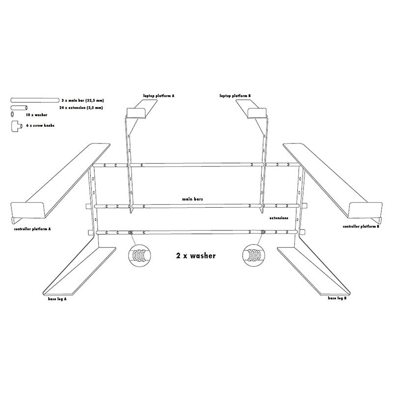 Laptopstativ für DJ, Controller und Mixer