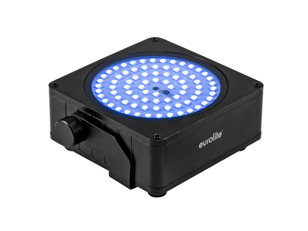 EUROLITE Set 8x AKKU IP Flat Light SMD bk + Plastic case mit Trolley