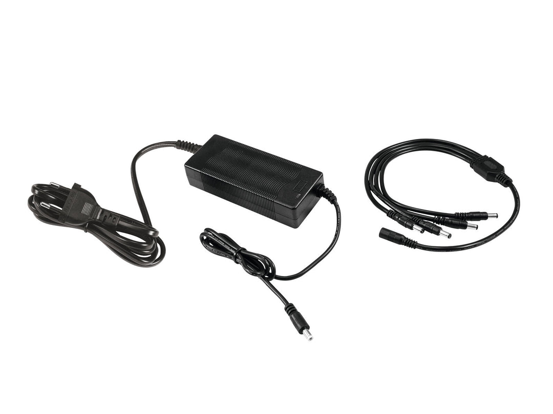 EUROLITE Set 4x AKKU Flat Light 3 bk + Ladegerät + Softtasche