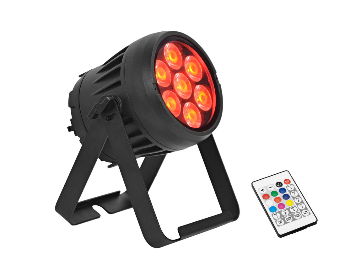 EUROLITE Set 4x AKKU IP PAR 7 QCL CRMX MK2 + Koffer mit Ladefunktion
