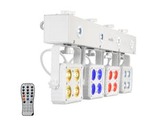 EUROLITE Set LED KLS-180 white + BS-2 EU Lautsprecherständer white
