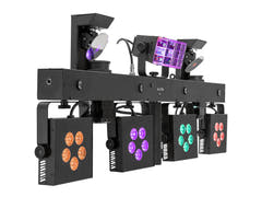 EUROLITE Set LED KLS Scan Pro Next FX Kompaktes Light-Set + BPS-3 Lautsprecherstativ schwarz