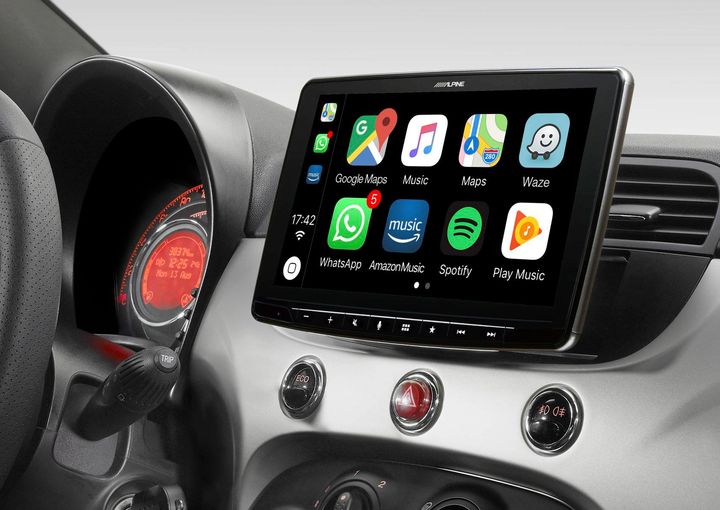 Apple Carplay, Android Auto in Fiat 500 Beige Interieur (2007-2015)