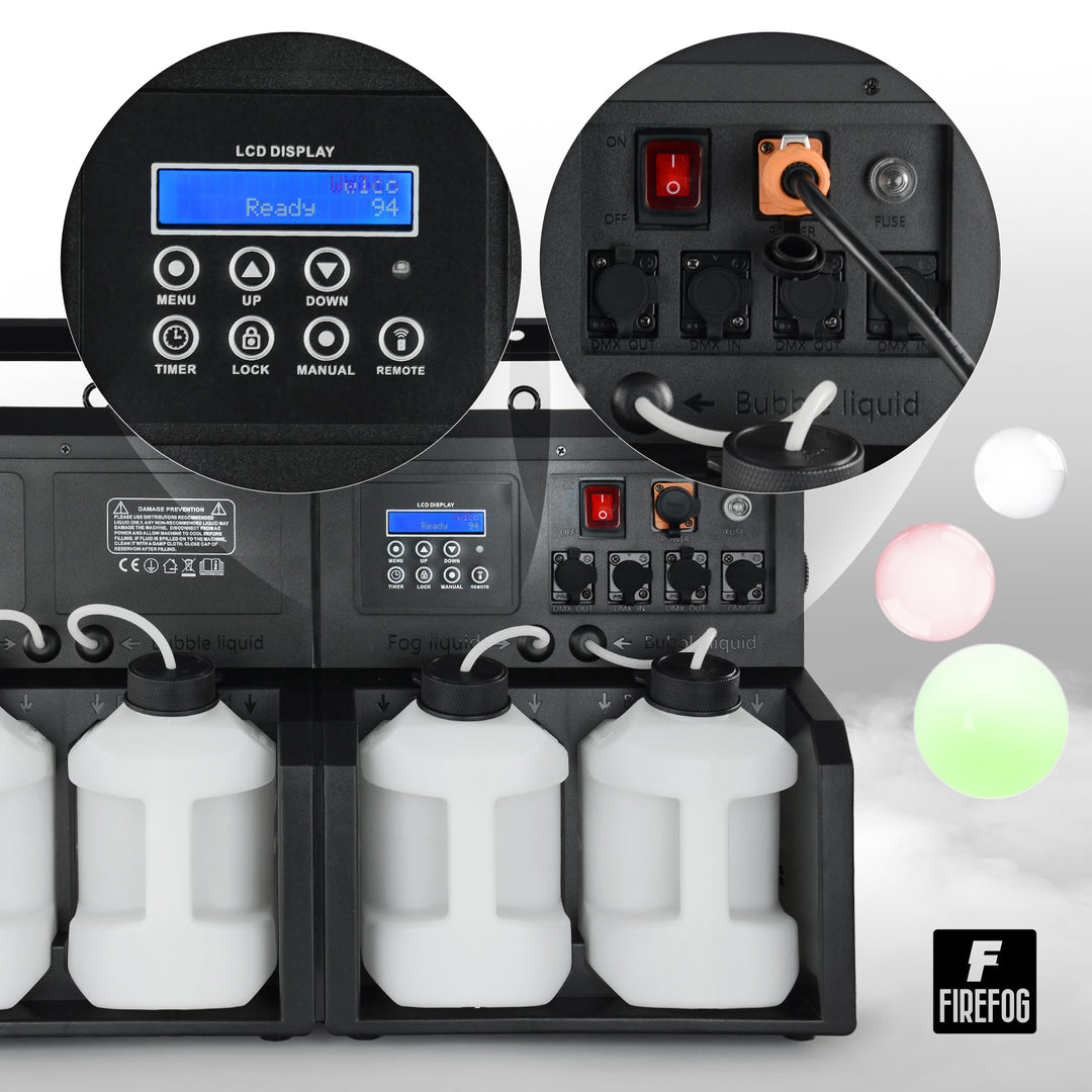 Firefog BUBBLE FOGGER 2000 nebel- und Blasenmaschine mit LED und DMX