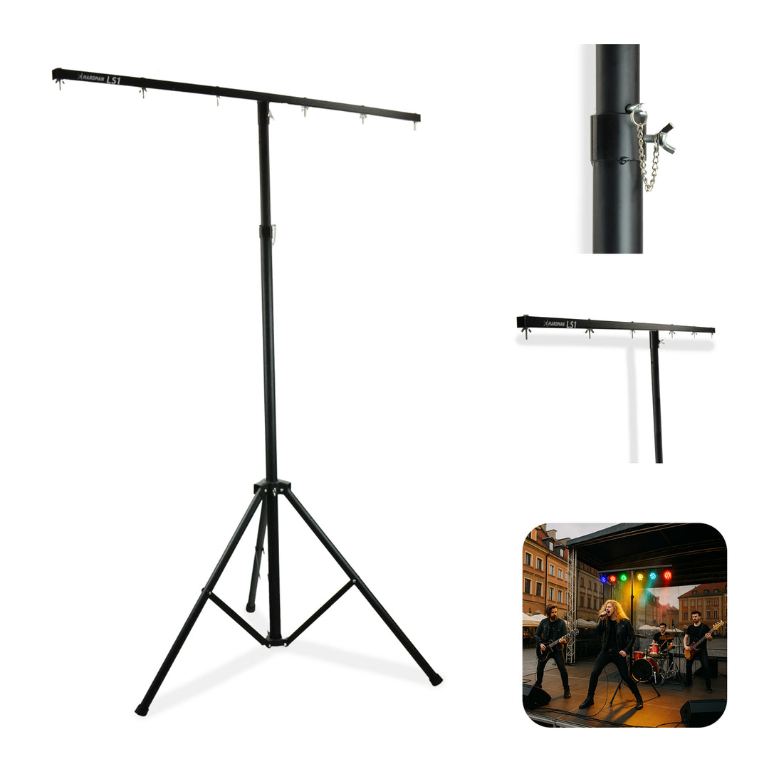 Hardman LS1 Lichtstativ mit Quertraverse, 1,6 bis 2,8 m, 45 kg